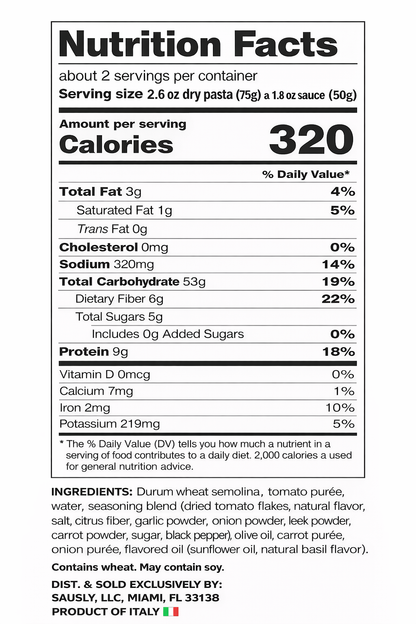 Penne & Tomato Basil Sauce